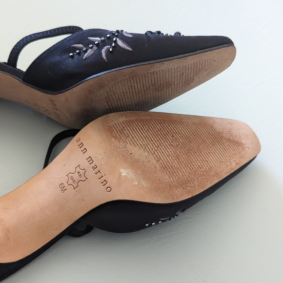 Ann Marino heels size 6 women's (embroidery and beaded) - Picture 5 of 5